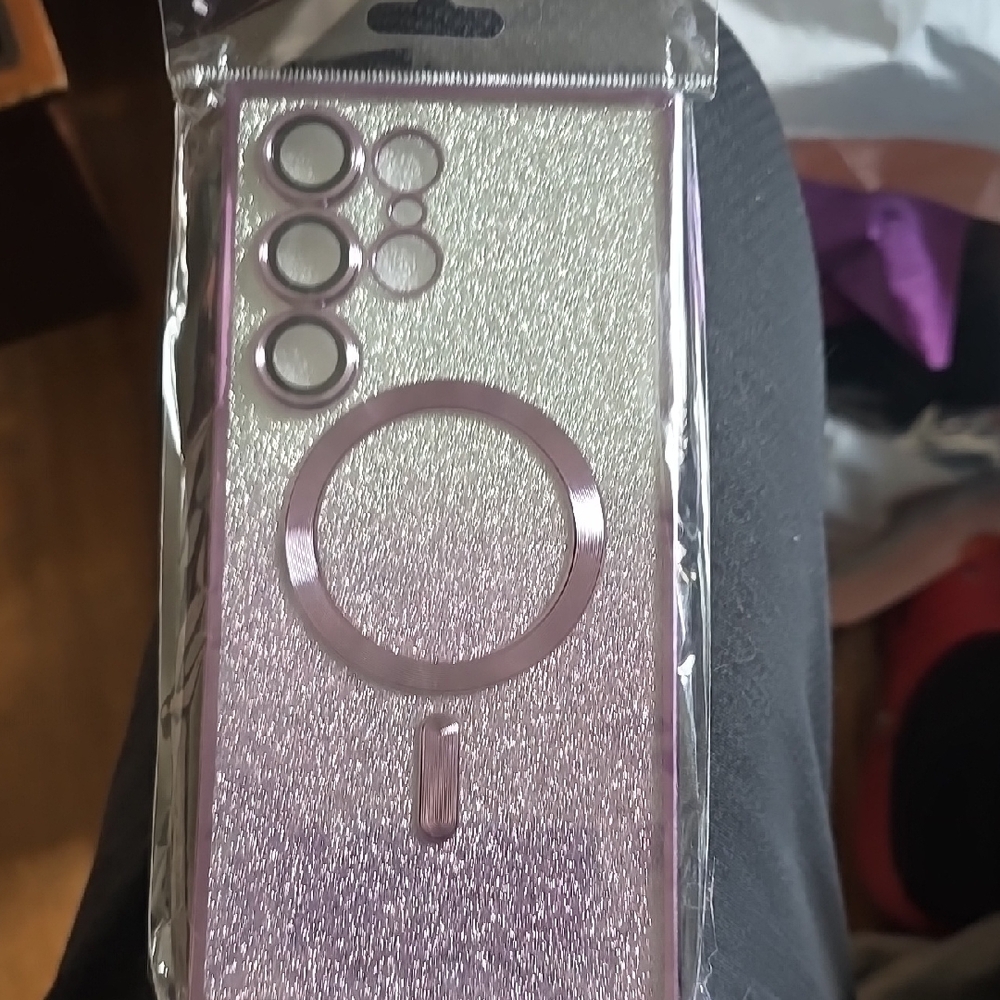Samsung 24 ULTRA Glitter Phone Case - Purple Silver